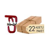 Mintikbirler Yaylı Okul Çanta Askısı Kırmızı 22 Adet Öğrenci Sıra Masa Askı Aparatı Dayanıklı Tasarım