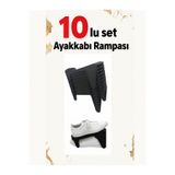 Minty Life 10 Adet Tekli Ayakkabı Rampası Ayakkabı Düzenleyici Dolap Içi Organizer (SİYAH)