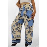 MİNUSA DESİGN RAHAT KESİM BELİ LASTİKLİ ÇİFT CEPLİ BOL PAÇA VİSKON KUMAŞ KADIN PANTOLON