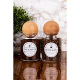 Minya Home 2 Adet Modern Top Kapaklı Cam Kavanoz Etiketli Türk Kahvesi Filtre Kahve Saklama Kabı 800 ml