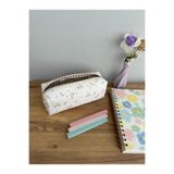 minyaturhayalim Mini mini çiçek desenli kalem kutusu kalemlik makyaj çantası astarlı yıkanabilir ölçüleri 21-6-6cm