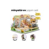 minyaturia Kendin Yap Minyatür Kafe| Minyatür Maket Ev | Hobi Seti Ve Toz Koruma Camı