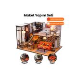 minyaturia Modern Loft Kendin Yap Maket Ev Seti | Minyatür Maket Ev | Dıy Hobi Seti Ve Toz Koruma Camı