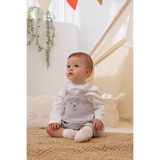 Minycenter Kız Bebek Salopet Set Gri - 9 Ay