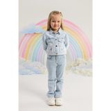 Minycenter Kız Çocuk Denim Ceket 2 Yaş-6 Yaş Mavi