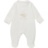 Minycenter Unisex Bebek Kadife Tulum - 1 - 2 Yaş - Beyaz