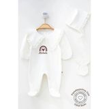 Minytrendy Kız Bebek Isimli Yenidoğan Tulum Eldiven ve Şapkalı Mevlüt Kıyafeti Hastane Çıkışı Bebek Hediyelik - 0 - 3 Ay