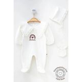 Minytrendy Kız Bebek Isimli Yenidoğan Tulum Eldiven ve Şapkalı Mevlüt Kıyafeti Hastane Çıkışı Bebek Hediyelik - 3 - 6 Ay