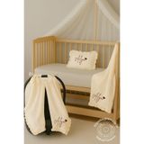 Minytrendy Kız Erkek Bebek isimli Nakışlı Müslin Yastık Kılıfı & Battaniye Set Bebek Puset Örtüsü Hediyelik Set