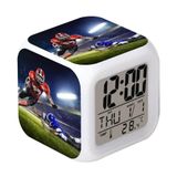 MINZEN LED çalar saat Rugby futbolcu masası masası parlayan elektronik renkli dijital saat kız erkek çocuk çocuk yatak odası oyuncak doğum günü hediyesi hediye