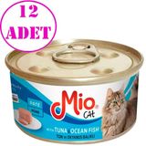 Mio 12x85 gr Ton Balıklı ve Deniz Balıklı Püre Konserve Kedi Maması