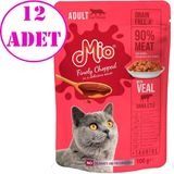 Mio Dana Etli 12x100 gr Konserve Kedi Maması