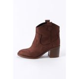 Mio Gusto Alessia Western Kahverengi Topuklu Kadın Bot
