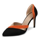 Mio Gusto Anita Siyah Bloklu Topuklu Ayakkabı Kadın Stiletto 8 cm Topuk 36