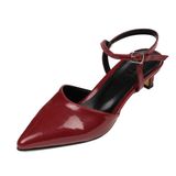 Mio Gusto Filippa Bordo Renk Kadın Topuklu Ayakkabı