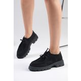 Mio Gusto Hope Siyah Renk Kalın Tabanlı Kadın Loafer Ayakkabı