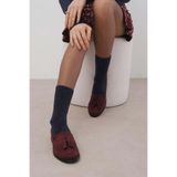 Mio Gusto Iris Bordo Renk Süet Kadın Oxford Günlük Düz Ayakkabı