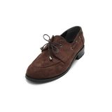 Mio Gusto Kahverengi Kuşgözü Detaylı Bağcıklı Kadın Loafer