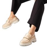 Mio Gusto Katy Ten Rengi Kalın Tabanlı Kadın Kadın Loafer Ayakkabı