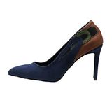 Mio Gusto Lacivert Süet Stiletto 38