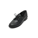 Mio Gusto Siyah Renk Kuşgözü Detaylı Bağcıklı Kadın Loafer