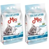 Mio Kedi Kumu, 10 lt. Marsilya Sabun Kokulu Bentonit, İnce (2 paketi)