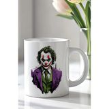 Mio Life Joker Tasarımlı 330ML Baskılı Beyaz Seramik Kupa Bardak - 100 Adet