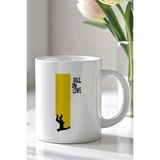Mio Life Modern Aşk Temalı Tipografi ve Silüet 330ML Baskılı Beyaz Seramik Kupa Bardak - 100 Adet