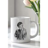 Mio Life Peaky Blinders Tasarımlı 330ML Baskılı Beyaz Seramik Kupa Bardak - 100 Adet