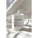 Mio Life Sevimli Hayalet Ayna Desenli 330ML Baskılı Beyaz Seramik Kupa Bardak - 100 Adet
