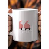 Mio Life Teyzeye Hediye Esprili 330ML Baskılı Beyaz Seramik Kupa Bardak - 100 Adet