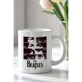 Mio Life The Beatles Tasarımlı 330ML Baskılı Beyaz Seramik Kupa Bardak - 100 Adet