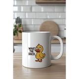 Mio Life What The Duck Tasarımlı 330ML Baskılı Beyaz Seramik Kupa Bardak - 100 Adet