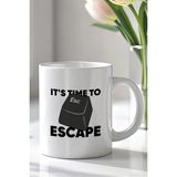 Mio Life Yazılımcılara Özel Escape Key Temalı 330ML Baskılı Beyaz Seramik Kupa Bardak - 100 Adet