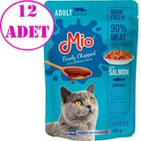 Mio Somonlu 12x100 gr Yaş Kedi Maması