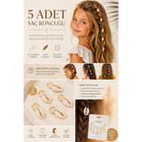 MioArt Saç Yüzüğü - Örgü Saç Aksesuarı Saç Küpesi Saç Süsü Saç Boncuğu