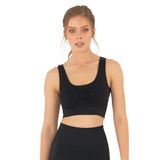 MioFit Çapraz Askı Detaylı Destekli Seamless Spor Sütyeni SİYAH S-M