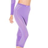 MioFit Energy Dry Fit Yüksek Bel 3/4 Seamless Lila Kadın Spor Tayt