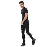 MioFit Erkek Lightweight Running Kısa Kollu Dikişsiz Spor Tişört SİYAH-GRİ M
