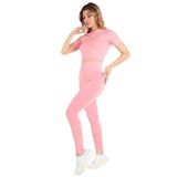 Miofit Kadın Yüksek Bel Spor Tayt PINK/ROSE MELANGE S-M