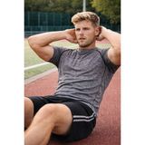 MioFit Phantom Seamless T-shirt Erkek Kısa Kol Desenli Gri Yaka Stili Bisiklet Yaka %55 Polyamid %45 Polyester