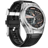 MioHHR Google Pixel Watch 3 45 mm için Yumuşak Silikon Bantlar, Google Pixel Watch için Paslanmaz Çelik Koruyucu Kılıflı Yumuşak Yedek Kayışlar, Erkek Kadın (Gümüş)