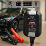 Mioji 1000 1A 6V ve 12V Araba Şarj, Akü Bakım, Damlama Şarj Cihazı ve Motosiklet, ATV, Lityum ve Derin Döngülü Aküler için Kükürt Giderici Akıllı Akü Şarj Cihazı