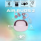 Mioji Air Buds 2 Kablosuz 5.4 IOS Android Windows PC ve Tüm Telefonlar ile Uyumlu Bluetooth Kulaklık - Pembe