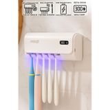 Mioji Mio Uv5f Pro 2600mah Şarj Edilebilir Uv Sterilizatörü Diş Fırçası Tutucusu Beyaz Beyaz