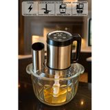 Mioji Mx20 1200W 5 Litre Büyük Cam Hazneli Et Kıyma Makinesi Sebze Rondo Blender Doğrayıcı