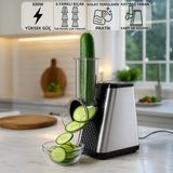 Mioji MX30 6in1 500W Otomatik Dilimleme Doğrayıcı Rende Rondo Makinesi - Gri