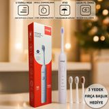 Mioji Oral B1 Şarj Edilebilir IPX8 5 Modlu Diş Fırçası Beyaz + (3 Yedek Başlık Hediye)