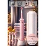 Mioji Oral B2 Kids Care Şarj Edilebilir Çocuk Diş Fırçası Pembe + 3 Yedek Başlık ve Taşıma Çantası Hediye