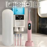 Mioji Oral B8 Care Şarj Edilebilir Diş Fırçası Pembe + 3 Yedek Başlık ve Taşıma Çantası Hediye